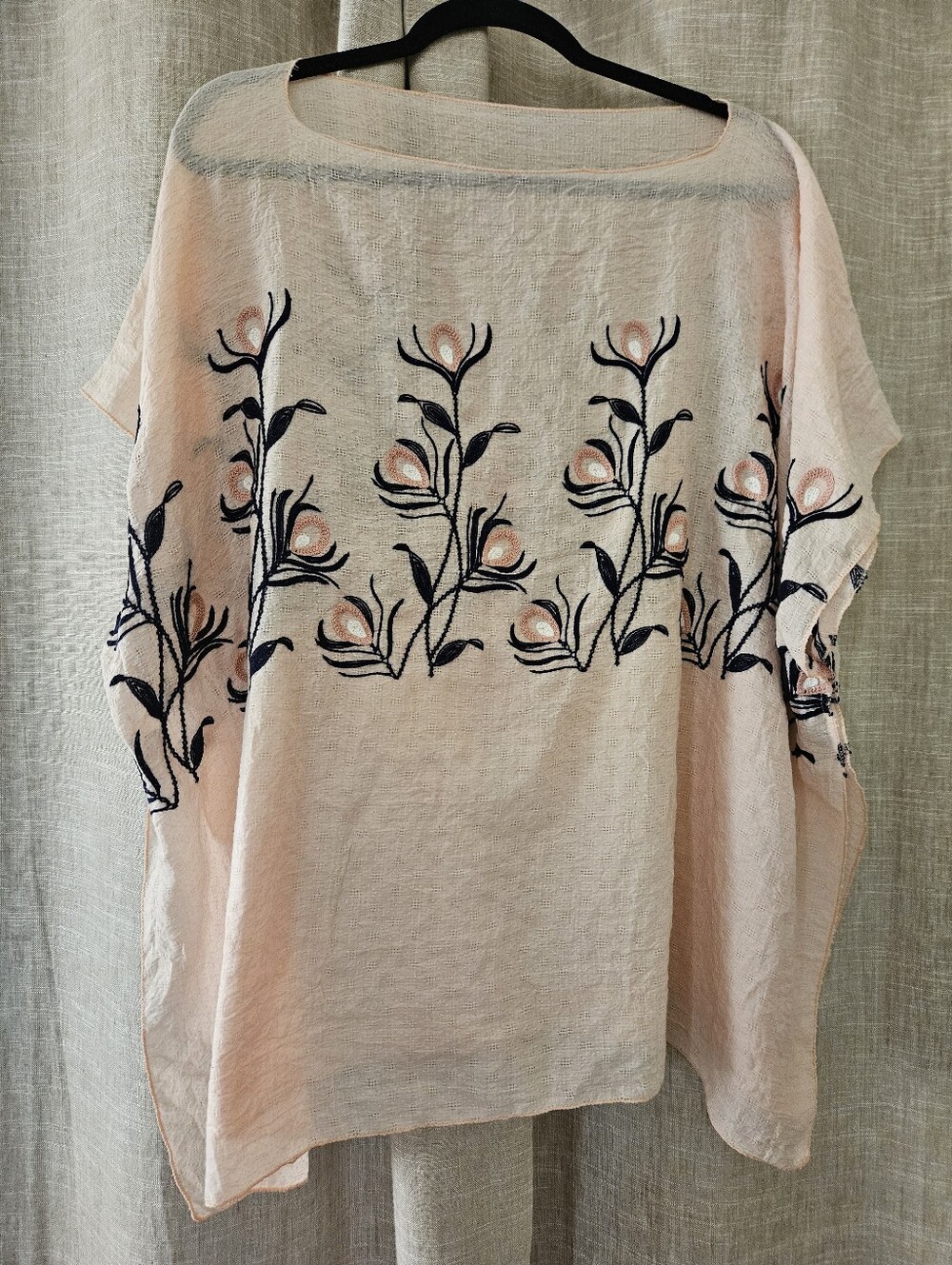 Unbranded Soft Pink Tunic Embroidered One Size